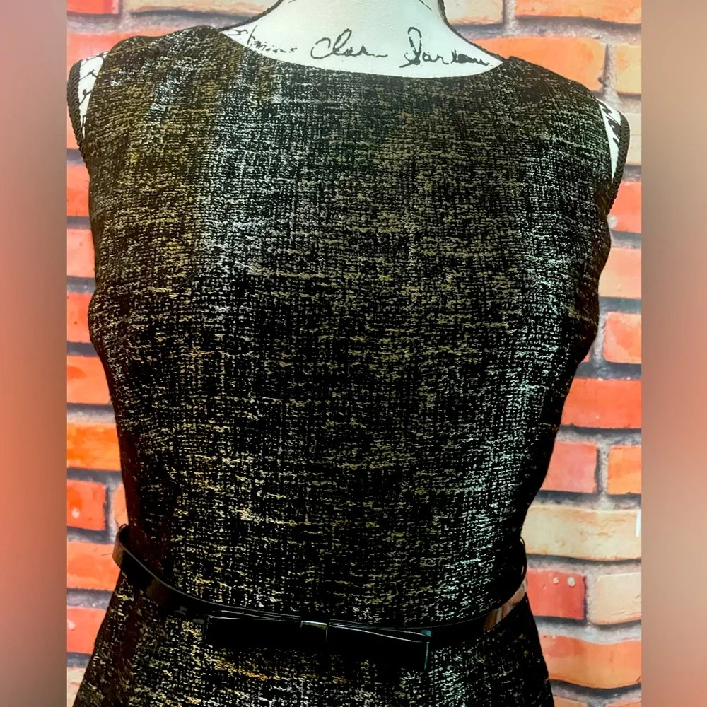 NWT Spiegel Black-Gold Cocktail Dress - Picture 2 of 10